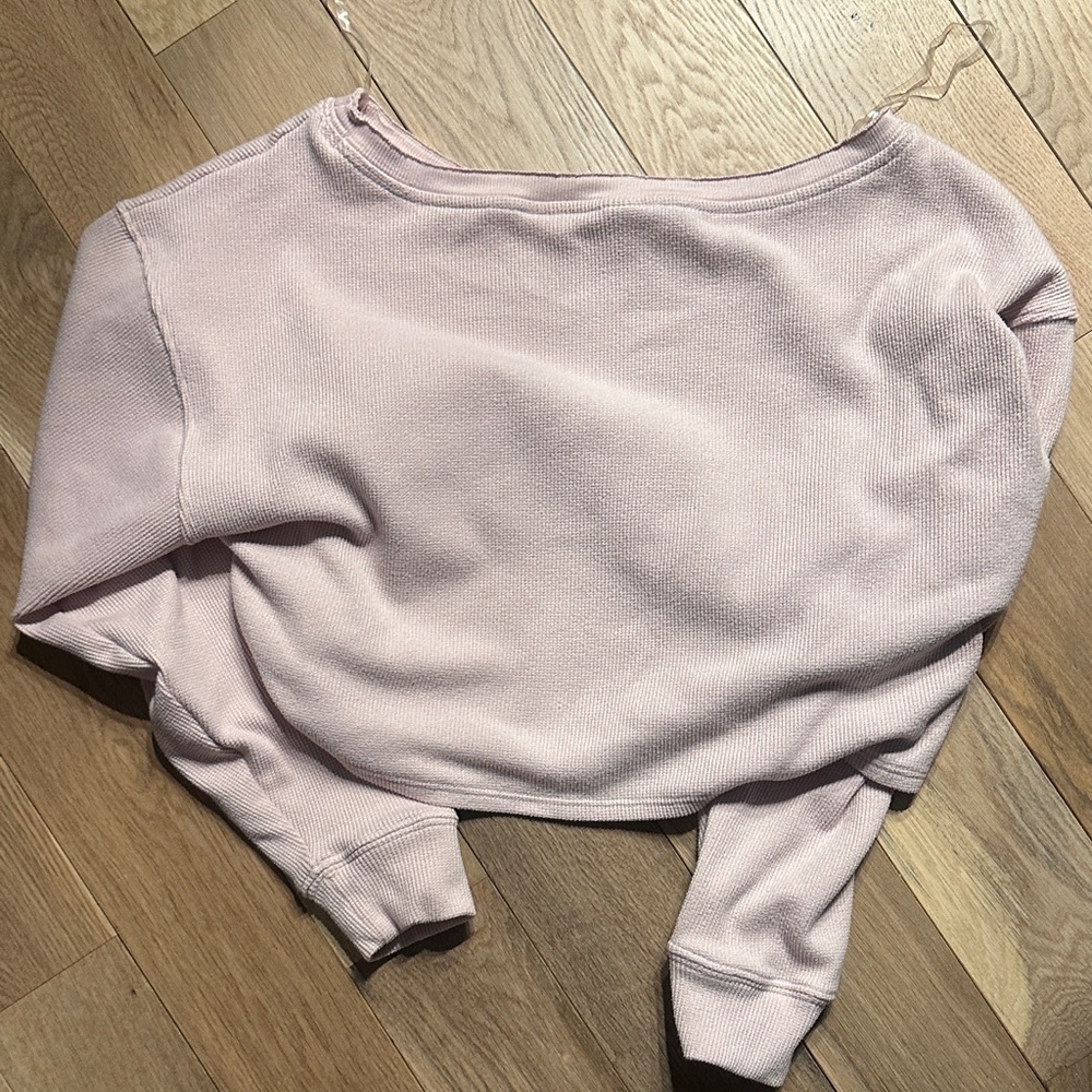 Gilly Hicks Light Pink Cropped Long-Sleeve Top - Picture 3 of 3